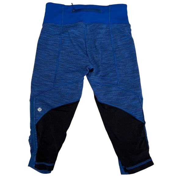 Lululemon Run for Your Life Crop Legging SIZE 6 Limitless Space Blue black - Picture 5 of 11